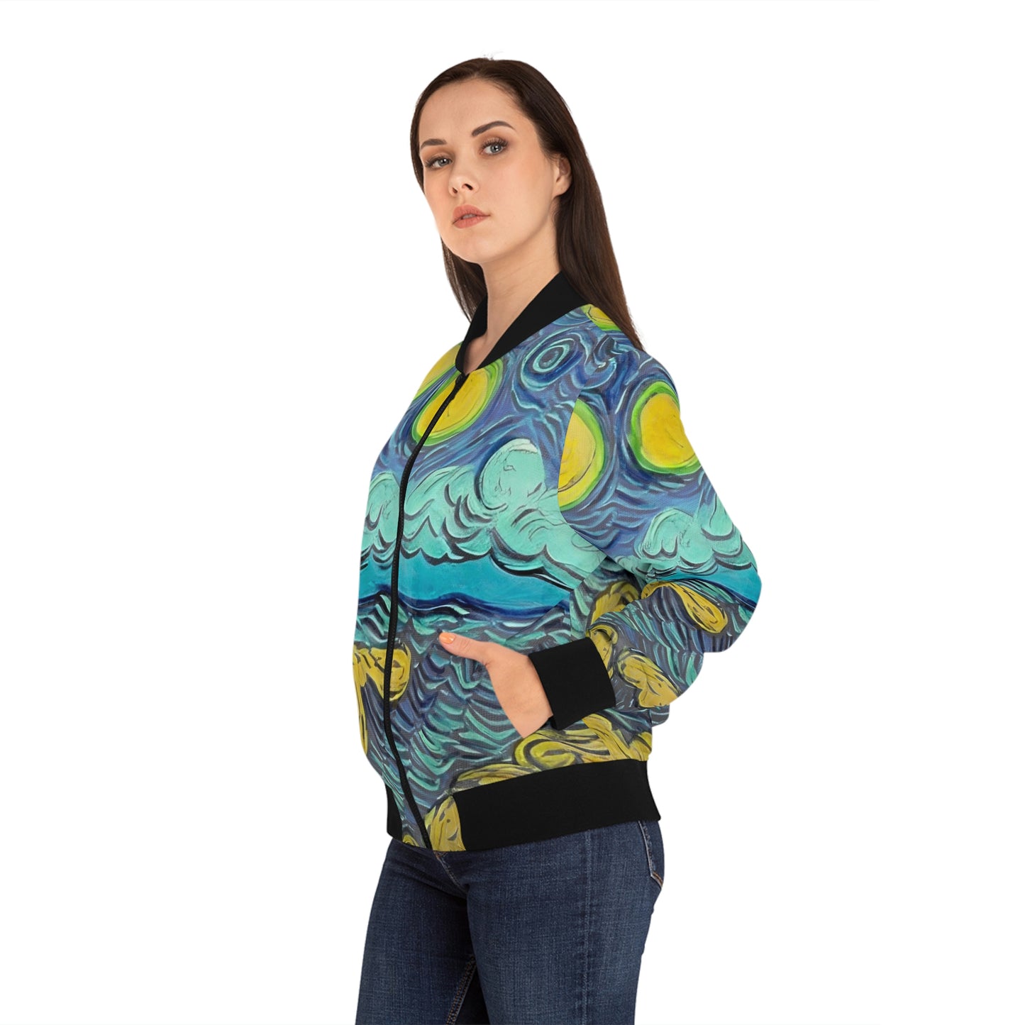 Art of Mari Hoodie, Wind Angel Bomber Jacket