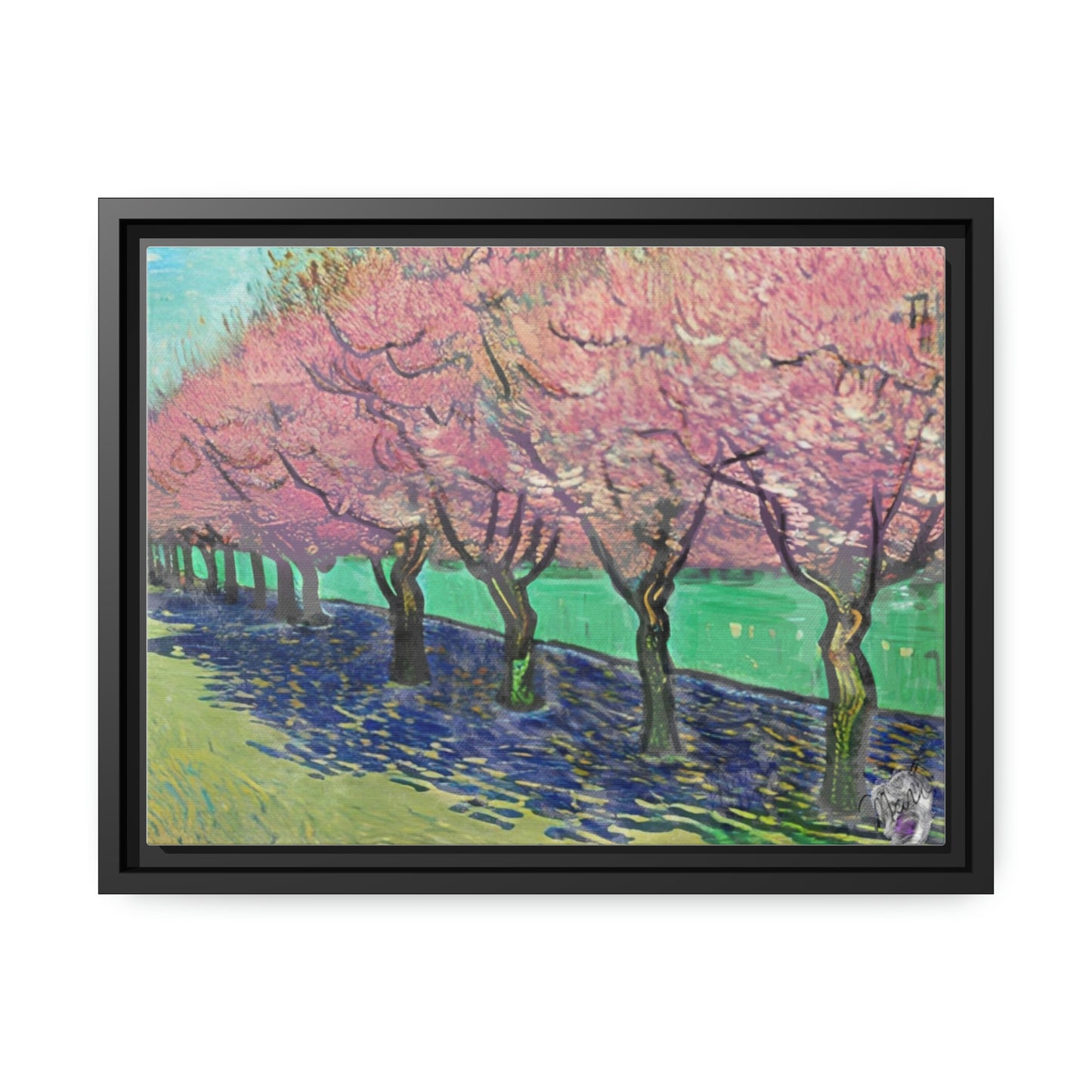 Vincents Nature, Cherry Trees Matte Canvas