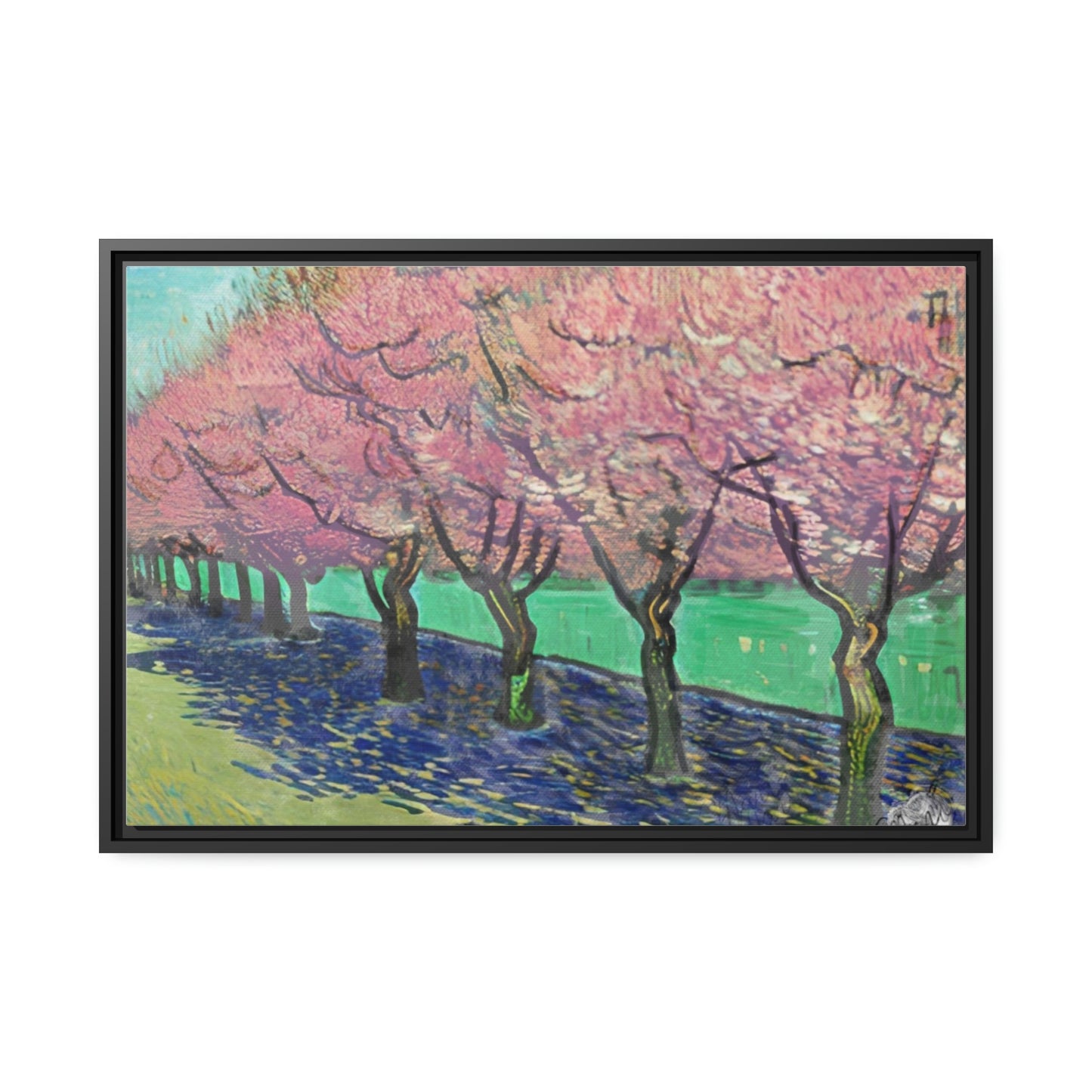 Vincents Nature, Cherry Trees Matte Canvas