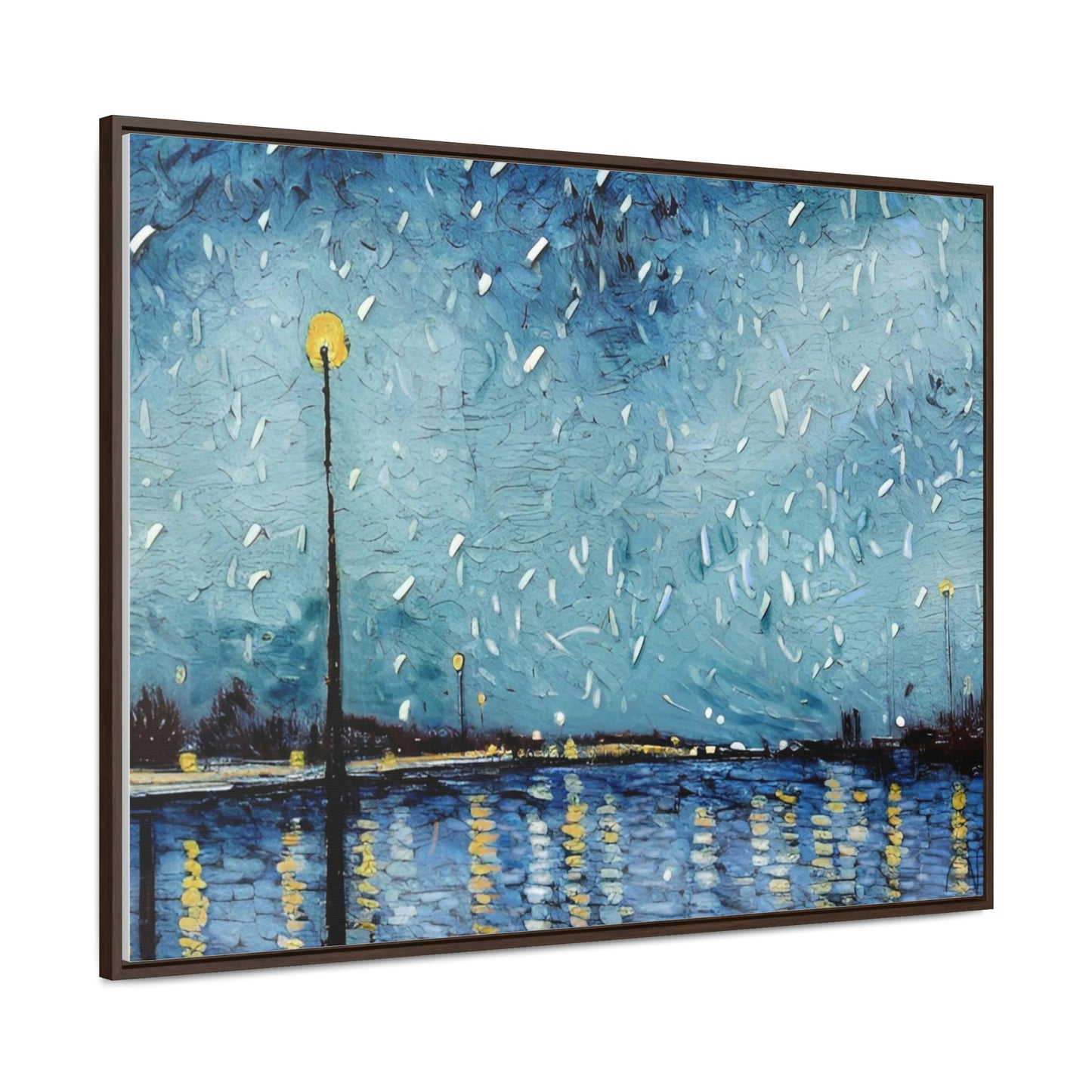 Art of Mari Prints Vincents Nature, Snow on the Mississippi
