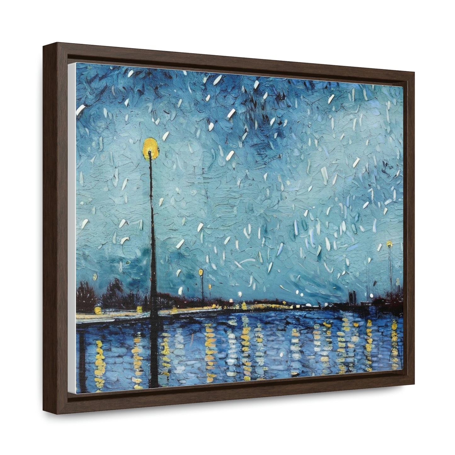 Art of Mari Prints Vincents Nature, Snow on the Mississippi