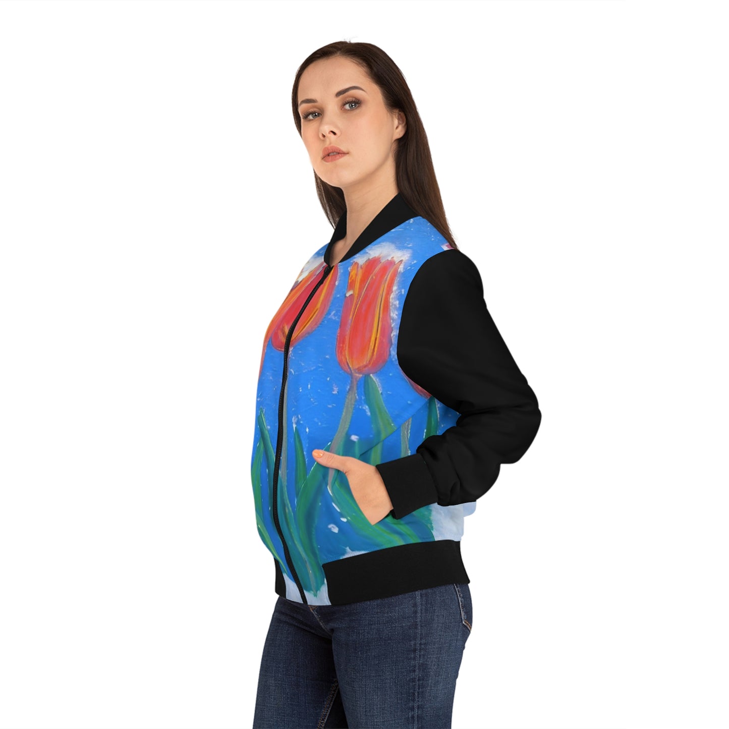 Art of Mari Hoodie, Snow Tulip Jacket