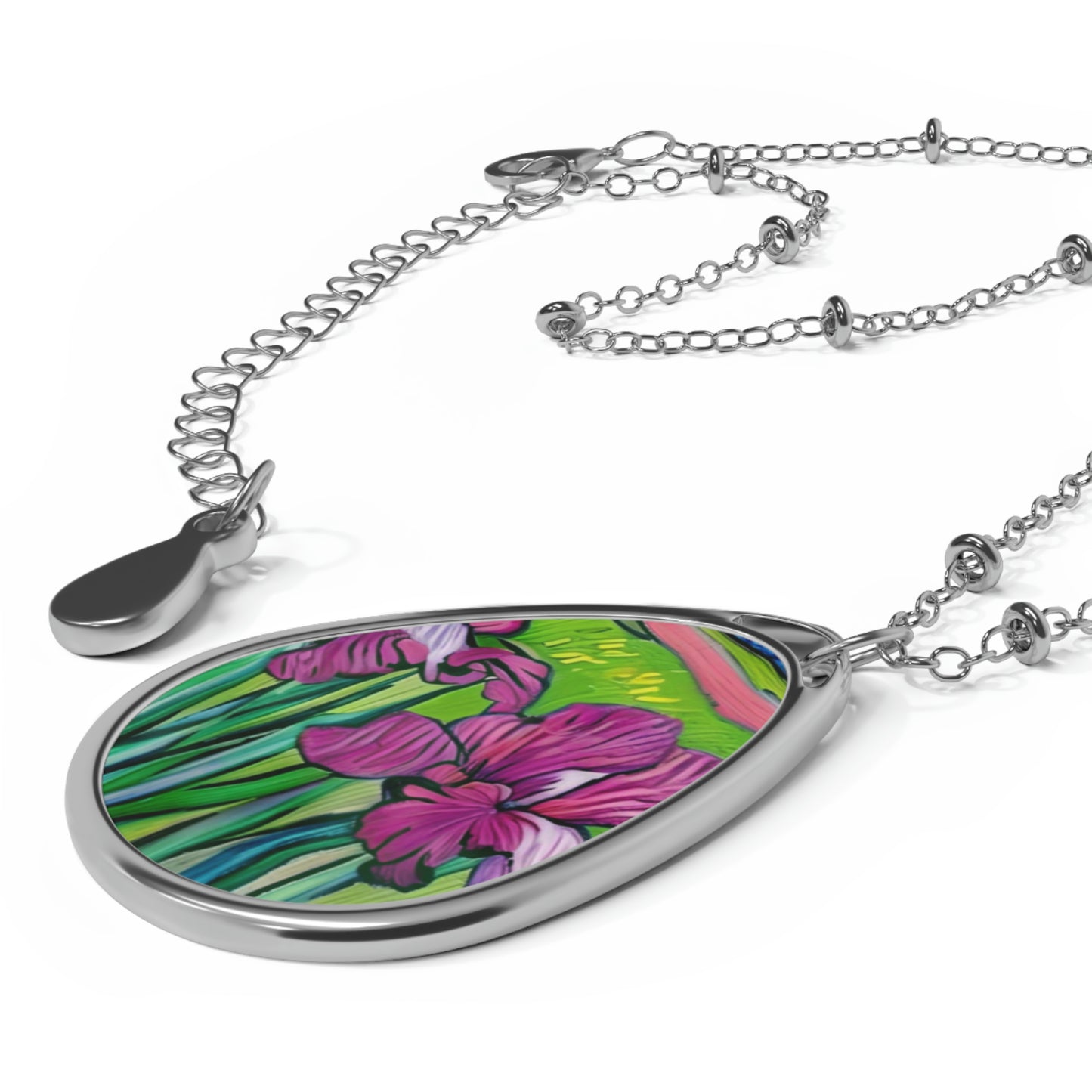 Art of Mari Accessories, Pink Iris Pendant