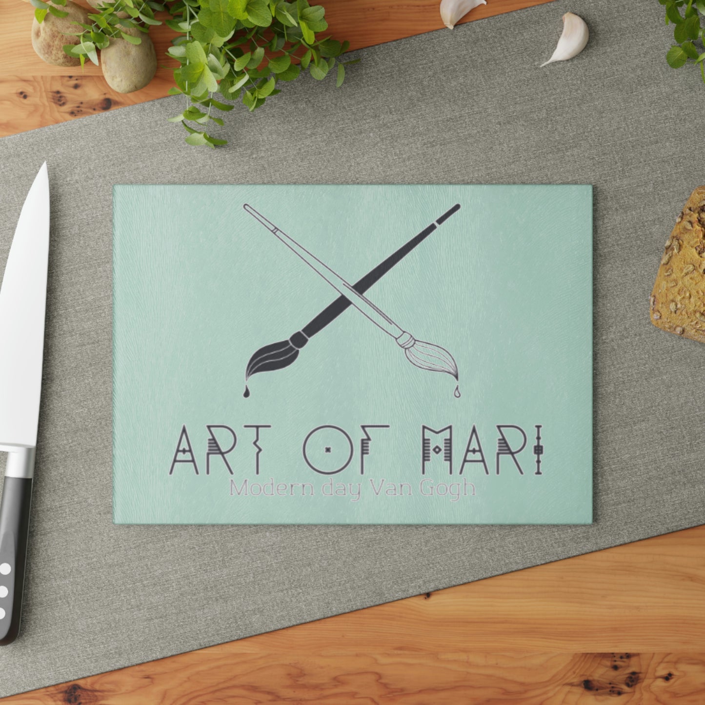 Art of Mari Accessories, glass cutting board