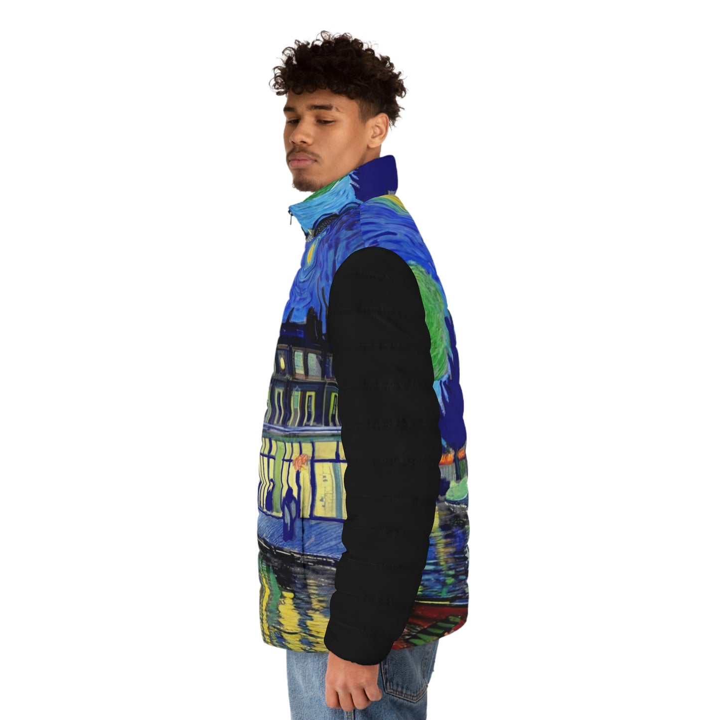 Art of Mari Hoodie, Men's, Puffer Jacket, Hague