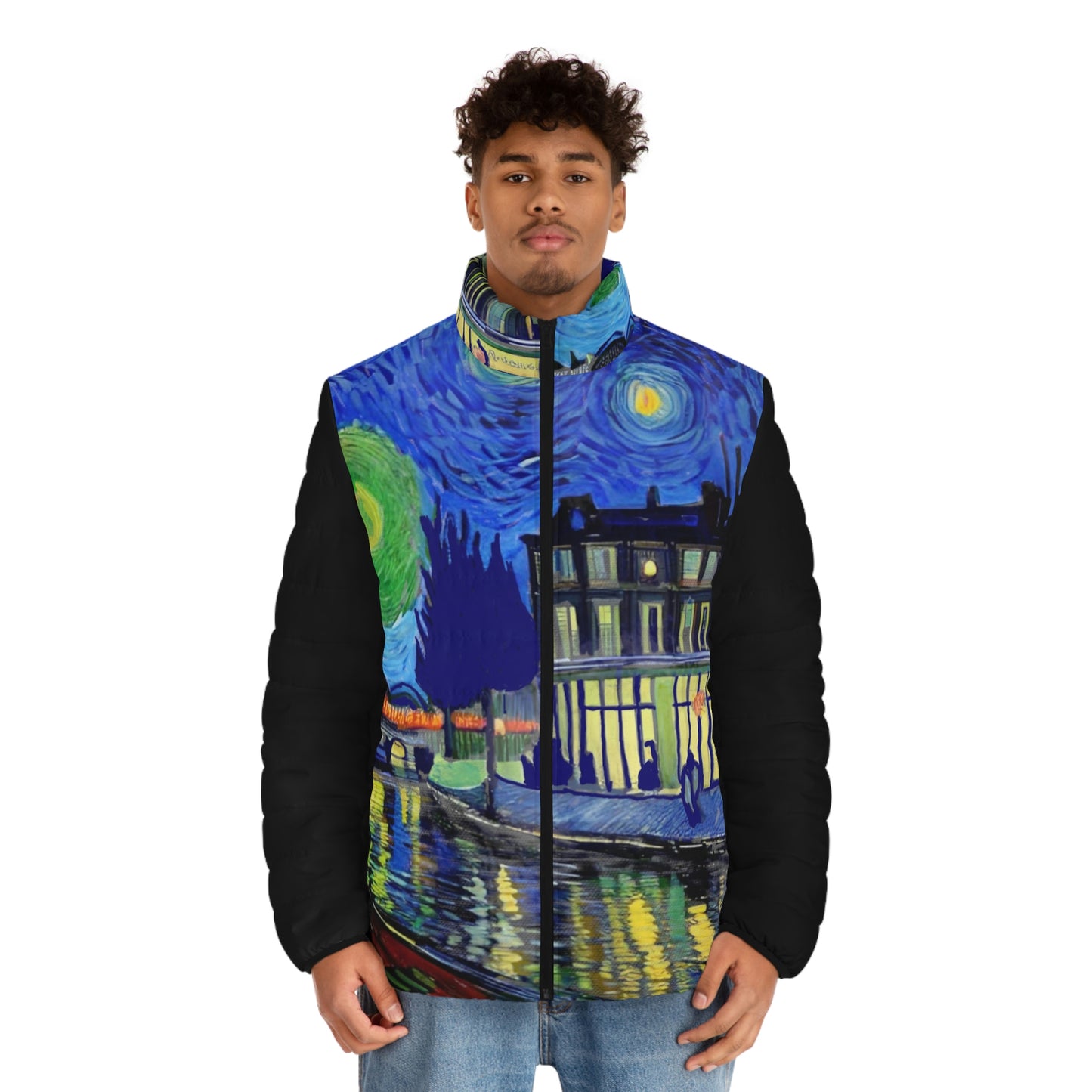 Art of Mari Hoodie, Men's, Puffer Jacket, Hague